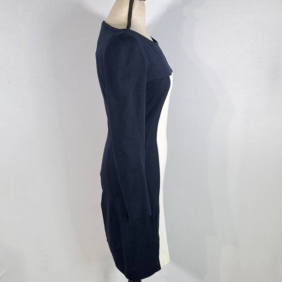 Akris Punto Colorblock Navy White Shift Mini Dress Women's Size 4 - Picture 5 of 9